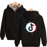 Tik Tok Fashion Fall And Winter Jacket Thick Warm Zip Up Hoodie Coat