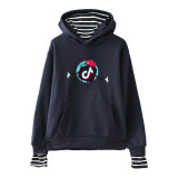 Tik Tok Fashion Fake Two Pieces Hoodie Street Style Youth Adults Unisex Tops