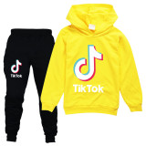 Tik Tok Kids Fashion Long Sleeve Hoodie and Jogger Pants Unisex 2 PCS Set