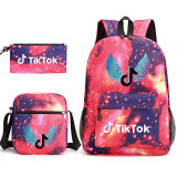 Tik Tok Trendy Backpack Students School Backpack With lunch Bag and Pencil Bag Set