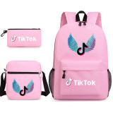 Tik Tok Trendy Backpack Students School Backpack With lunch Bag and Pencil Bag Set