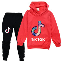 Tik Tok Kids Boys Girls Fashion Long Sleeve Hoodie and Jogger Pants 2 PCS Set