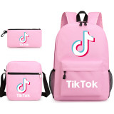Tik Tok Fashion Backpack Students School Backpack With lunch Bag and Pencil Bag Set