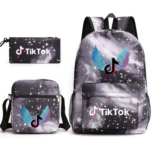 Tik Tok Trendy Backpack Students School Backpack With lunch Bag and Pencil Bag Set