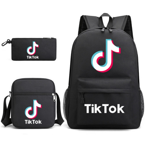Tik Tok Fashion Backpack Students School Backpack With lunch Bag and Pencil Bag Set