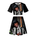 YNW Melly Fashion Girls Women Short Suits Crop Top Tee and Skirts Set