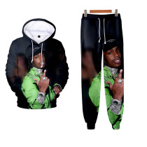 YNW Melly Fashion Loose Sweatshirt and Jogger Pants 2 PCS Set For Men And Women