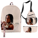 YNW Melly Fashion Backpack Students School Backpack With One Shoulder Backpack and Pencil Bag Set