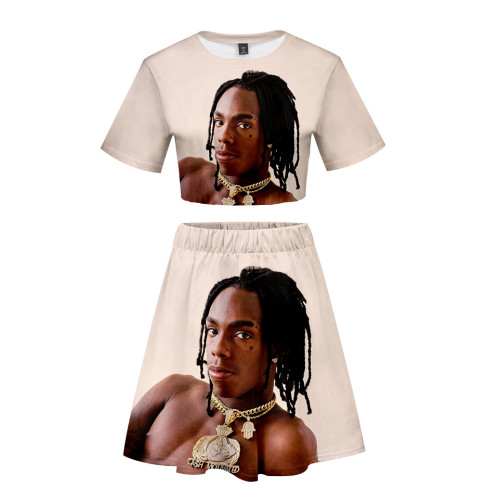 YNW Melly Fashion Girls Women Short Suits Crop Top Tee and Skirts Set