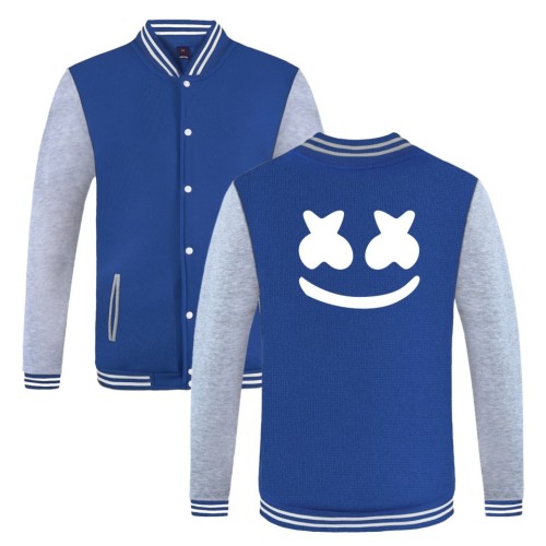 Marshmello Trendy Youth Teens Baseball Jacket Unisex Fall Winter Coat