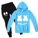 Marshmello Kids Fashion Casual Loose Hoodie And Jogger Pants For Girls And Boys