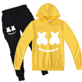 Marshmello Kids Fashion Casual Loose Hoodie And Jogger Pants For Girls And Boys