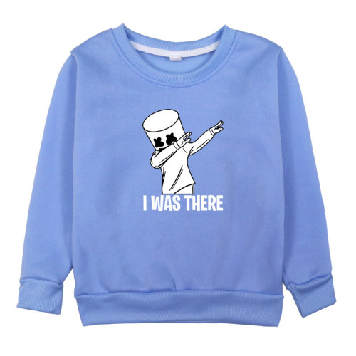 Marshmello Kids Unisex Fashion Print Long Sleeve Round Neck T-shirt