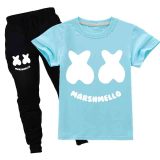 Marshmello Kids Girls Boys Fashion Casual T-shirt And Jogger Pants 2 PCS Set