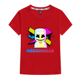 Marshmello Kids Fashion Print Short Sleeve T-shirt Girls Boys Summer Tee