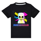 Marshmello Kids Unisex Fashion Print Short Sleeve T-shirt Casual Summer Tee