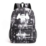 Marshmello Trendy Print Girls Boys Casual School Backpack Students Bookbag