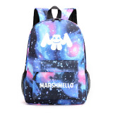 Marshmello Trendy Print Girls Boys Casual School Backpack Students Bookbag