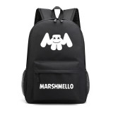 Marshmello Trendy Print Girls Boys Casual School Backpack Students Bookbag