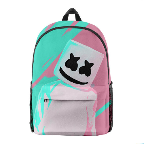 Marshmello Popular Print Girls Boys Casual School Backpack Students Bookbag Travel Bag