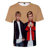 Marcus&Martinus Fashion 3-D Print Summer Short Sleeve Casual Loose Unisex T-shirt