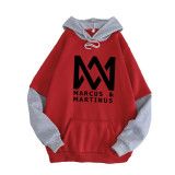 Marcus&Martinus Fashion Fake Two Pieces Hoodie Street Style Youth Unisex Cool Tops