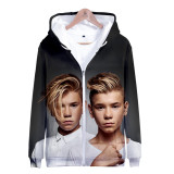 Marcus&Martinus Fall Winter Jacket Warm Zip Up Hooded Coat For Men And Women