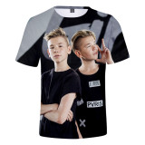 Marcus&Martinus Fashion 3-D Print Summer Short Sleeve Casual Loose Unisex T-shirt