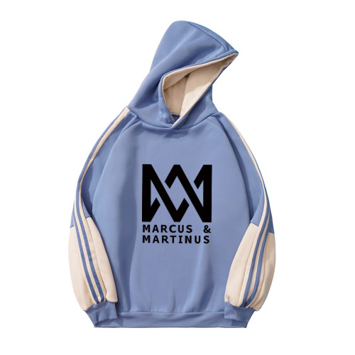 Marcus&Martinus Trendy Color Combination Fall And Winter Long Sleeve Unisex Hoodie