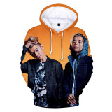 Marcus&Martinus Fashion 3-D Print Long Sleeve Casual Loose Unisex Hoodie