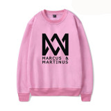 Marcus&Martinus Fashion Casual Loose Round Neck Long Sleeves Sweatshirt
