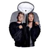 Marcus&Martinus Fashion 3-D Print Long Sleeve Casual Loose Unisex Hoodie