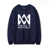 Marcus&Martinus Fashion Casual Loose Round Neck Long Sleeves Sweatshirt