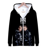 Marcus&Martinus Fall Winter Jacket Warm Zip Up Hooded Coat For Men And Women