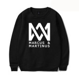 Marcus&Martinus Fashion Casual Loose Round Neck Long Sleeves Sweatshirt