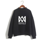 Marcus&Martinus Trendy Half Turtle Neck Long Sleeve Casual Loose Unisex Sweatshirt