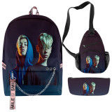 Marcus&Martinus Trendy Backpack Students Backpack With One Shoulder Bag and Pencil Bag Set