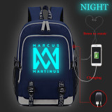 Marcus&Martinus Big Capacity Rucksack Students Bookbag Travel Bag With USB Charging Port
