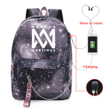 Marcus&Martinus Fashion Kids Casual School Bookbag Students Backpack With USB Charging Port