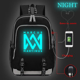 Marcus&Martinus Big Capacity Rucksack Students Bookbag Travel Bag With USB Charging Port