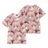 Anime Spy x Family Popular Print Summer Casual Loose Short Sleeves Unisex T-shirt