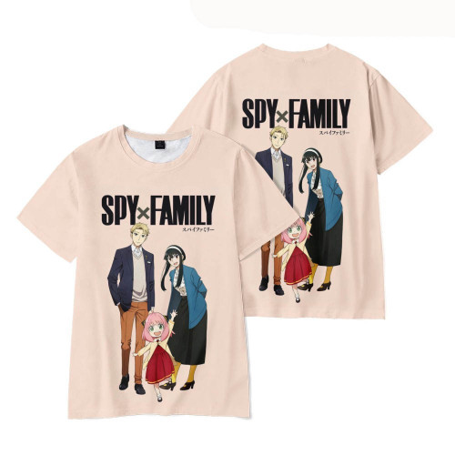 Anime Spy x Family Fashion Print Kids Adults Unisex Round Neck Casual T-shirt