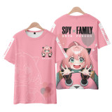 2022 Anime Spy x Family Fashion Kids Adults Unisex Trendy Short Sleeves T-shirt