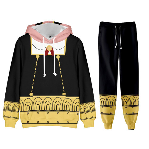 Anime Spy x Family Fall And Winter Long Sleeve Unisex Hoodie and Sweatpants Suit