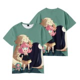 2022 New Anime Spy x Family Short Sleeves T-shirt Trendy Unisex Casual Tee