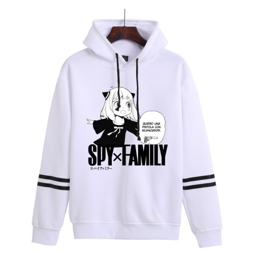 Anime Spy x Family Trendy Long Sleeves Casual Double Bar Unisex Loose Hoodie