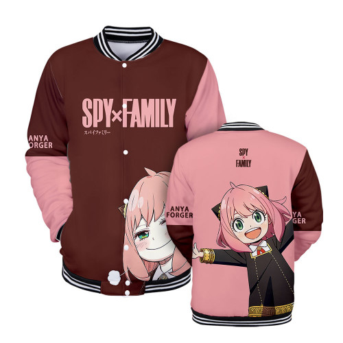 Anime Spy x Family Fashion Youth Teens Baseball Jacket Unisex Fall Winter Coat