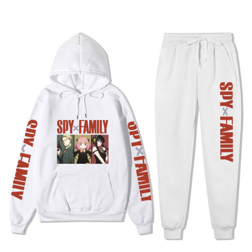 Anime Spy x Family Fashion Breathable Hoodie And Jogger Pants 2 PCS Set
