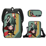 Anime Spy x Family Trendy Students Unisex Backpack With Messenger Bag and Stationery Bag Set