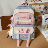 Anime Spy x Family Fashion Casual Multi-pocket Backpack With Badge And Pendant 3 PCS Set
